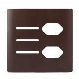 Placa p/ 3 Interruptores + 2 Tomada 4x4 - Novara Marrom Fosco